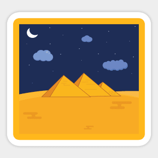 pyramids t shirt Sticker